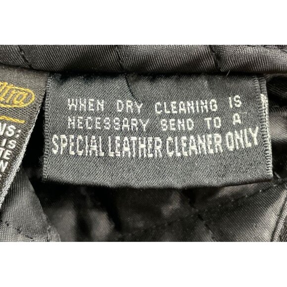 Wilsons Black Leather Jacket With Thinsulate‎ Ultra Insulation Quilted - Picture 5 of 5